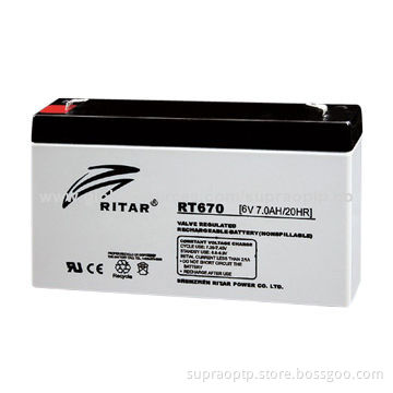Maintenance-free Sealed Lead-acid Battery with 6V Voltage and 7Ah Capacity